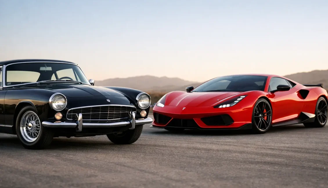 Classic Cars Versus Supercars